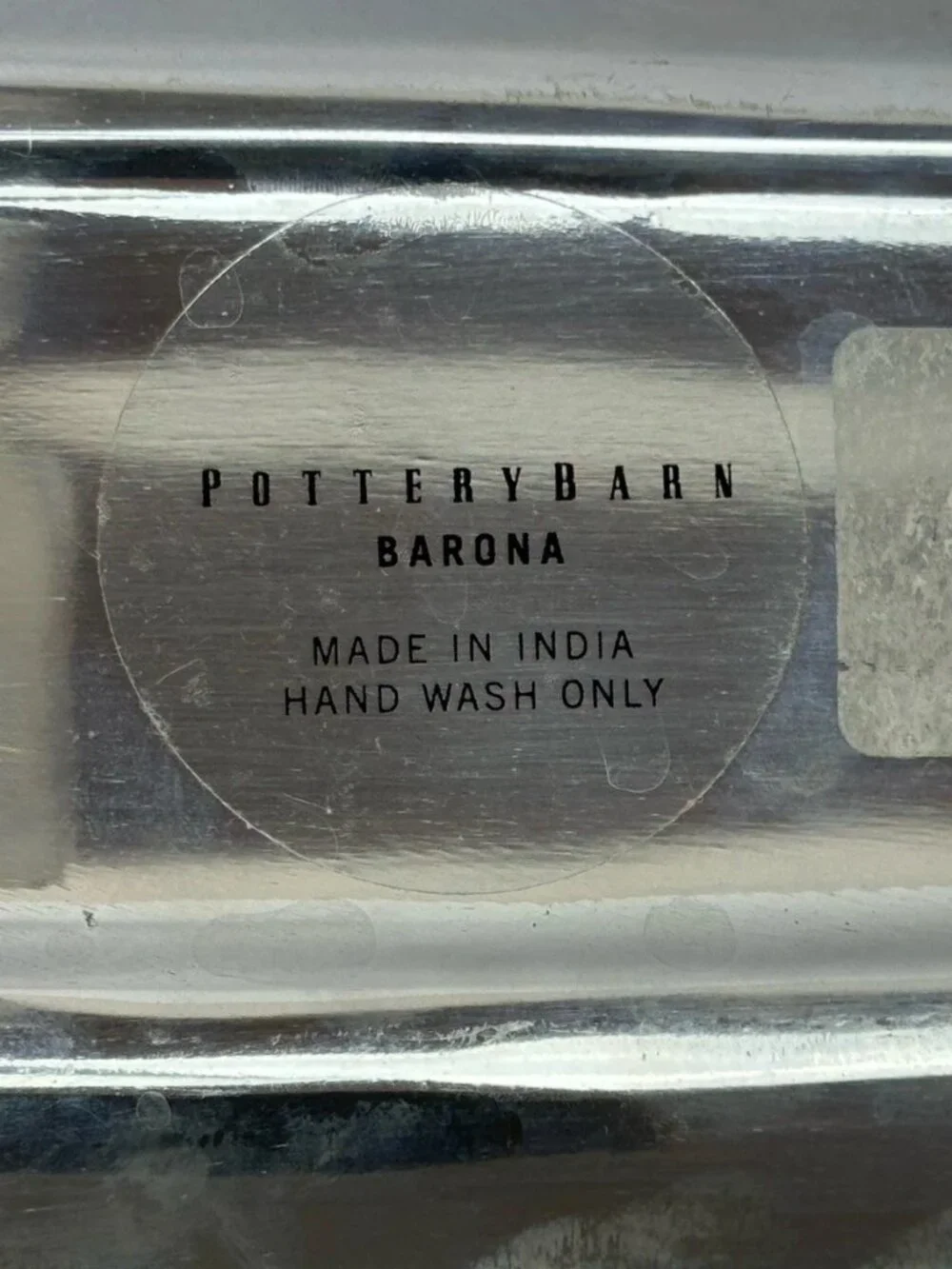 Pottery Barn Barona 6 Pc Cast Aluminum Serving Set Trays Condiment Bowls Silver